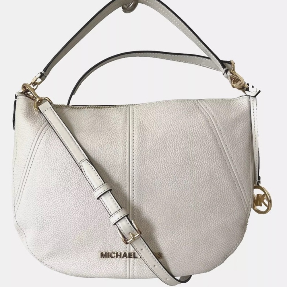 Michael Kors Bedford Medium Shoulder Bag Leather Vanilla